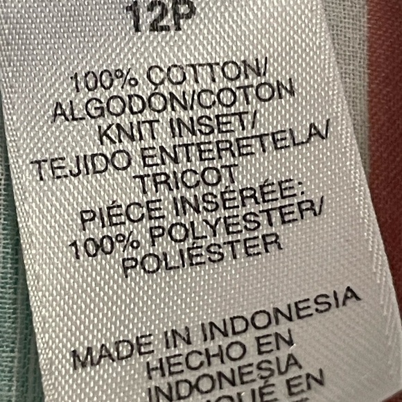 Alfred Dunner Summer Stripe Button Down Shirt Size 12P - Picture 4 of 4